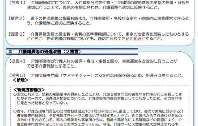 介護保険制度の改善求め 要望続々