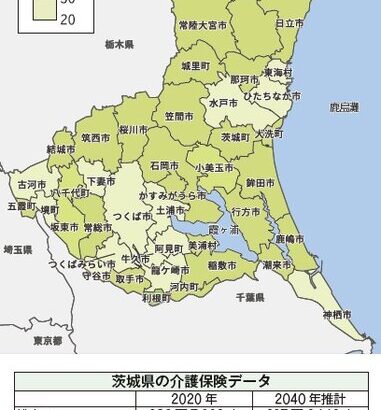 茨城県の介護保険　全国で最も低い認定率　高齢期でも活動できる環境づくり